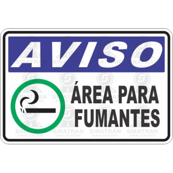 Área para fumantes. 